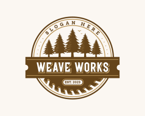 Carpentry Woodwork Sawmill logo design