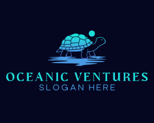 Wild Sea Turtle logo design