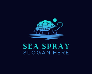 Wild Sea Turtle logo design