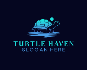 Wild Sea Turtle logo design