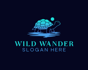 Wild Sea Turtle logo design