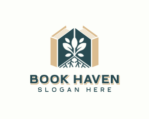 Library - Ebook Library Bookstore logo design