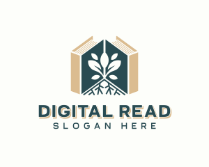 Ebook - Ebook Library Bookstore logo design