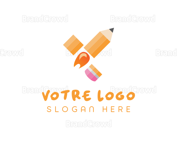 Rocket Pencil Tutor Logo
