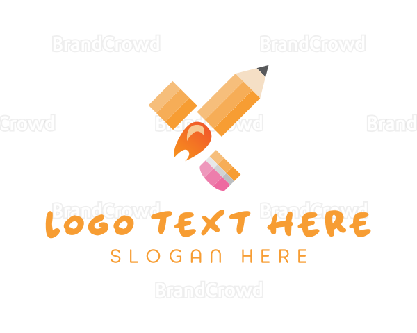 Rocket Pencil Tutor Logo