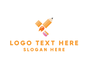 Blog - Rocket Pencil Eraser logo design