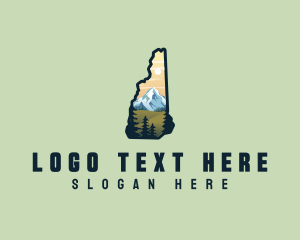 Glacier National Park - New Hampshire Mountain logo design