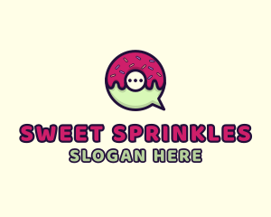Sprinkles - Doughnut Chat Bubble logo design