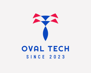 Oval - Tie Shirt Triangle Oval logo design