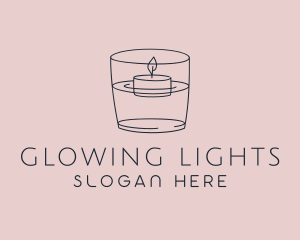 Tea Light Candle Decor logo design