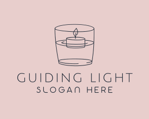 Tea Light Candle Decor logo design