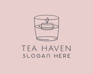 Tea Light Candle Decor logo design