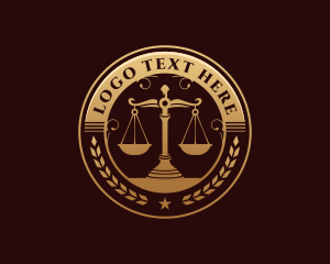 Notary - Justice Legal Scales logo design
