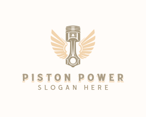 Piston - Piston Automotive Restoration logo design