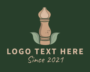 Food - Leaf Pepper Mill logo design