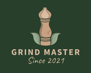 Grinder - Leaf Pepper Mill logo design