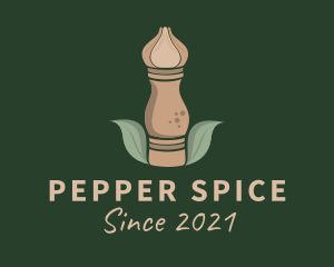 Pepper - Leaf Pepper Mill logo design