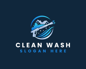 Power Wash Roof Cleaning logo design