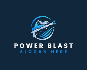 Power Wash Roof Cleaning logo design