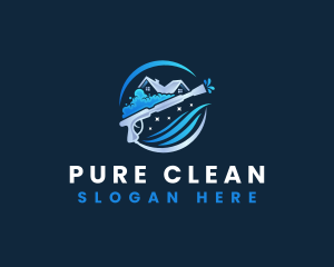 Power Wash Roof Cleaning logo design