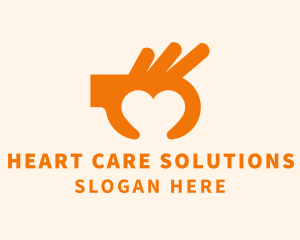 Caregiver Support Hand  logo design