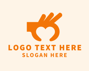 Support - Caregiver Support Hand logo design