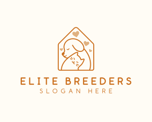 Pet Dog Cat Shelter logo design