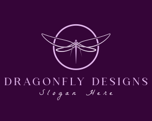 New Design Purple Rhinestones Dragonfly Retractable ID Name Badge