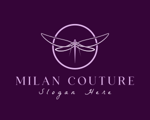 Needle Thread Dragonfly logo design