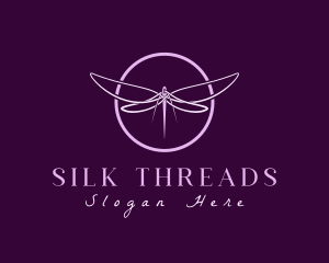 Needle Thread Dragonfly logo design