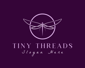 Needle Thread Dragonfly logo design