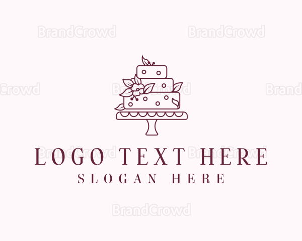 Floral Cake Patisserie Logo