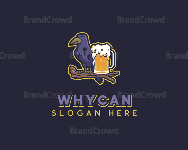 Crow Beer Mug Logo