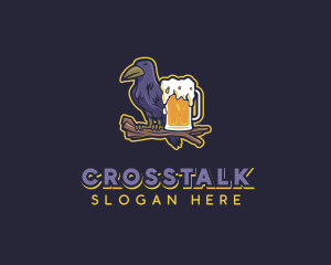 Brewer - Crow Beer Mug logo design