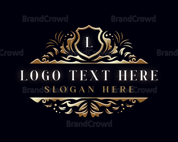 Luxury Shield Leaf Logo