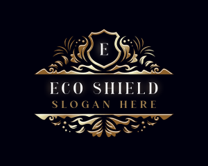 Luxury Shield Leaf logo design