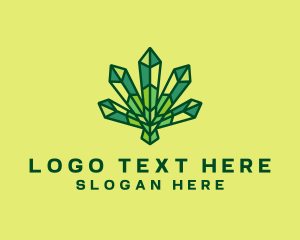 Precious - Gemstone Marijuana Weed logo design