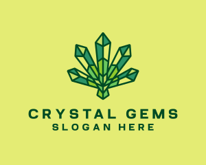 Gemstone Marijuana Weed logo design