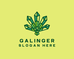 Grass - Gemstone Marijuana Weed logo design