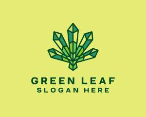 Gemstone Marijuana Weed logo design