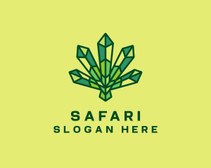 Botanical - Gemstone Marijuana Weed logo design