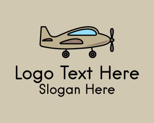 Aeroplane - Toy Military Airplane logo design