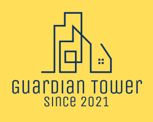 Modern Blue Tower  logo design