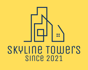 Modern Blue Tower  logo design