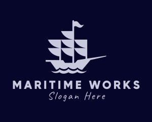 Shipyard - Galleon Maritime Sailing logo design