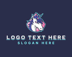 Lesbian - Unicorn Gaming Streamer logo design