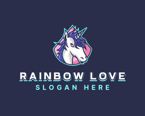 Lesbian - Unicorn Gaming Streamer logo design