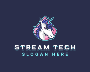 Streamer - Unicorn Gaming Streamer logo design