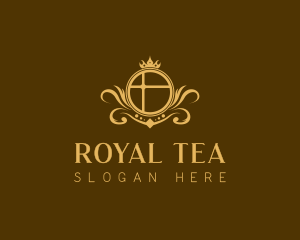 Gold Royal Shield logo design