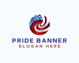 American Flag Veteran logo design